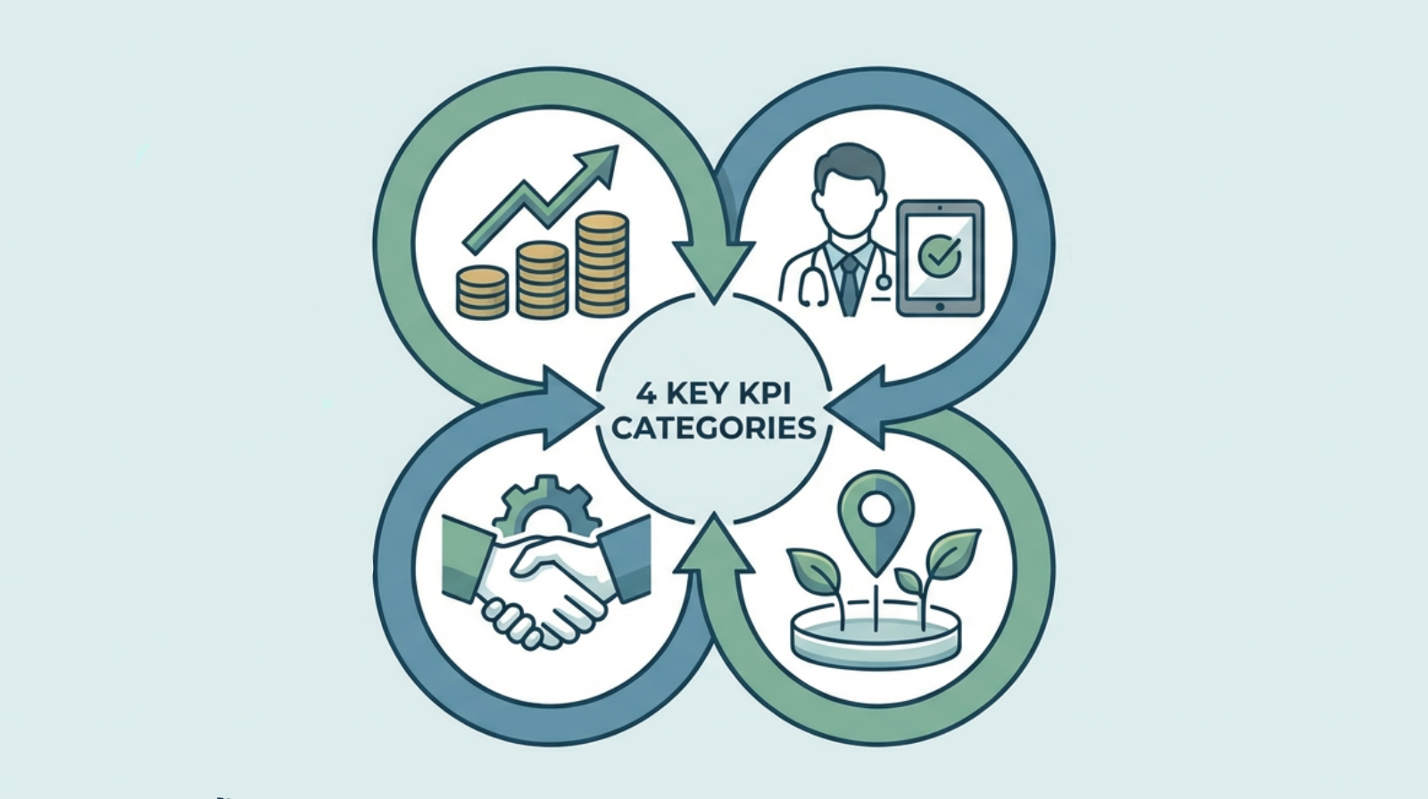 KPI فروش و ویزیت دارویی: تبدیل ویزیت به خرید، رشد فروش منطقه‌ای و DOH